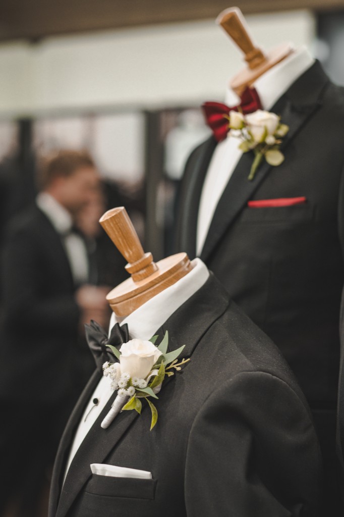 Wedding tuxedos and formal wear on display at Joseph Uzumcu Adelaide